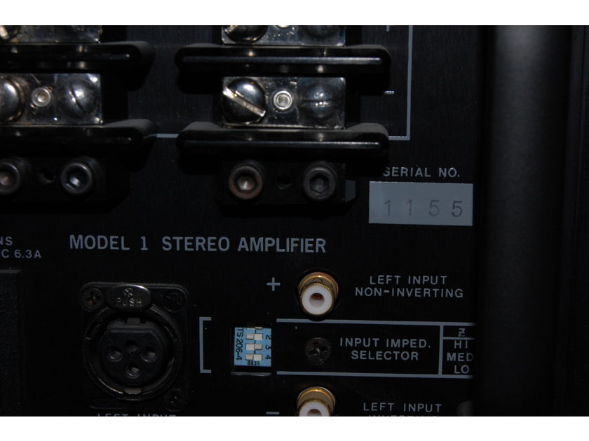 Jeff Rowland Design Group Model 1 Stereo/ Bridged Mono Amplifier, Tested Perfect & Cleaned