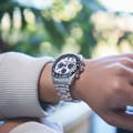 Seiko Speedtimer on a woman wrist