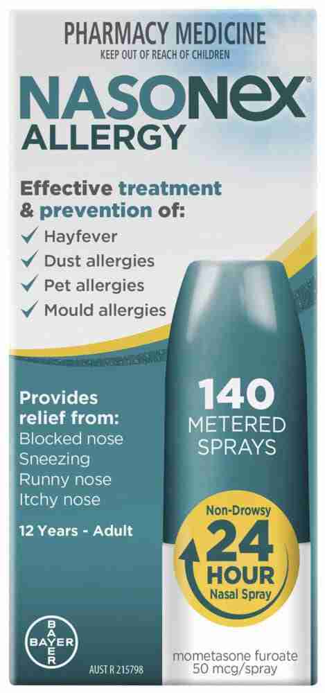 Nasonex Allergy Non-Drowsy 24 Hour Nasal Spray 140 Sprays
