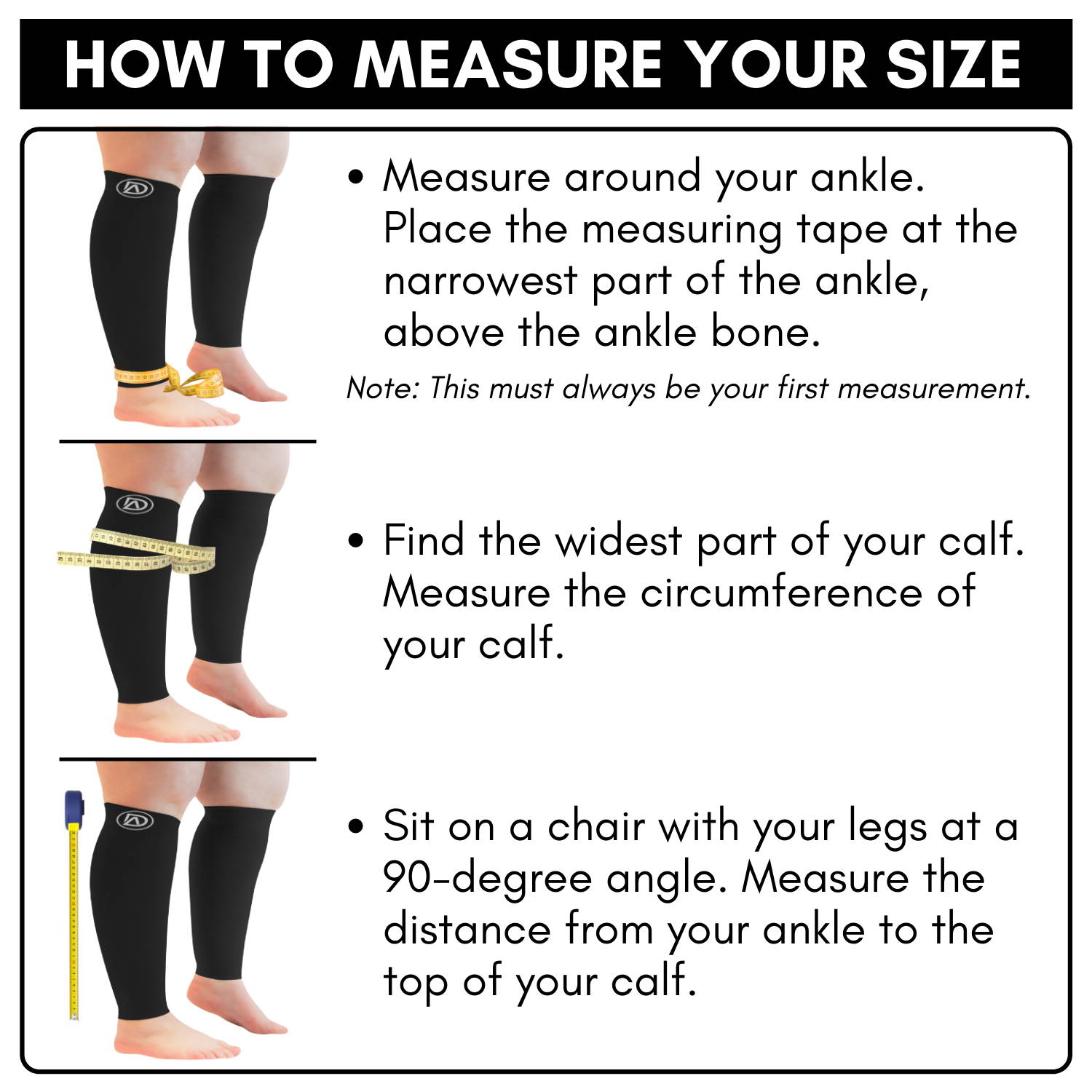 WIDE Calf Compression Sleeves 20-30 mmHg | Plus Size by Dominion Active ...
