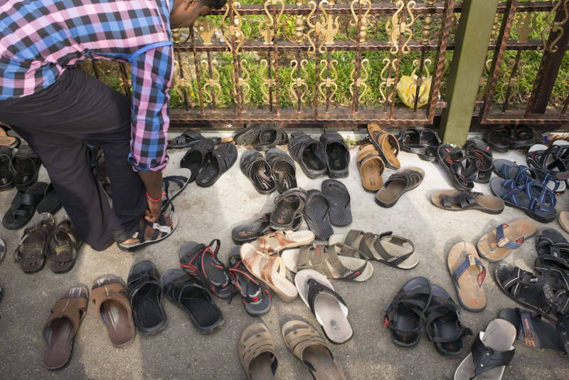 shoes in india on ground