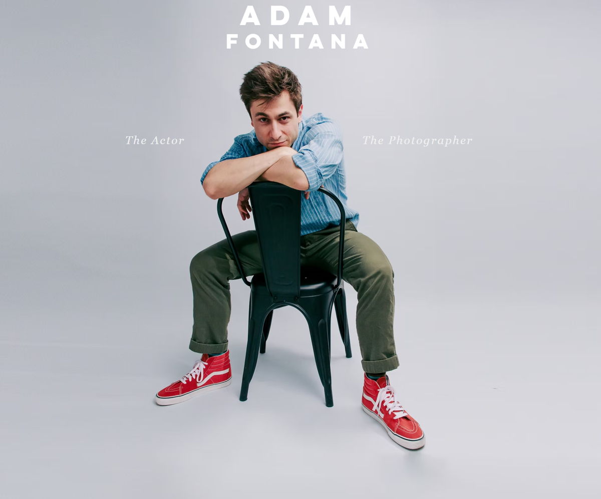 Screenshot of Adam Fontana, from the wix personal websites collection.