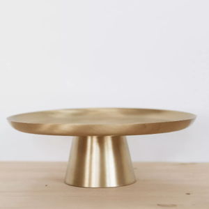 Roan Iris Brass Cake Stand - Size L