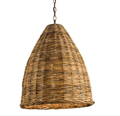 wicker basket pendant