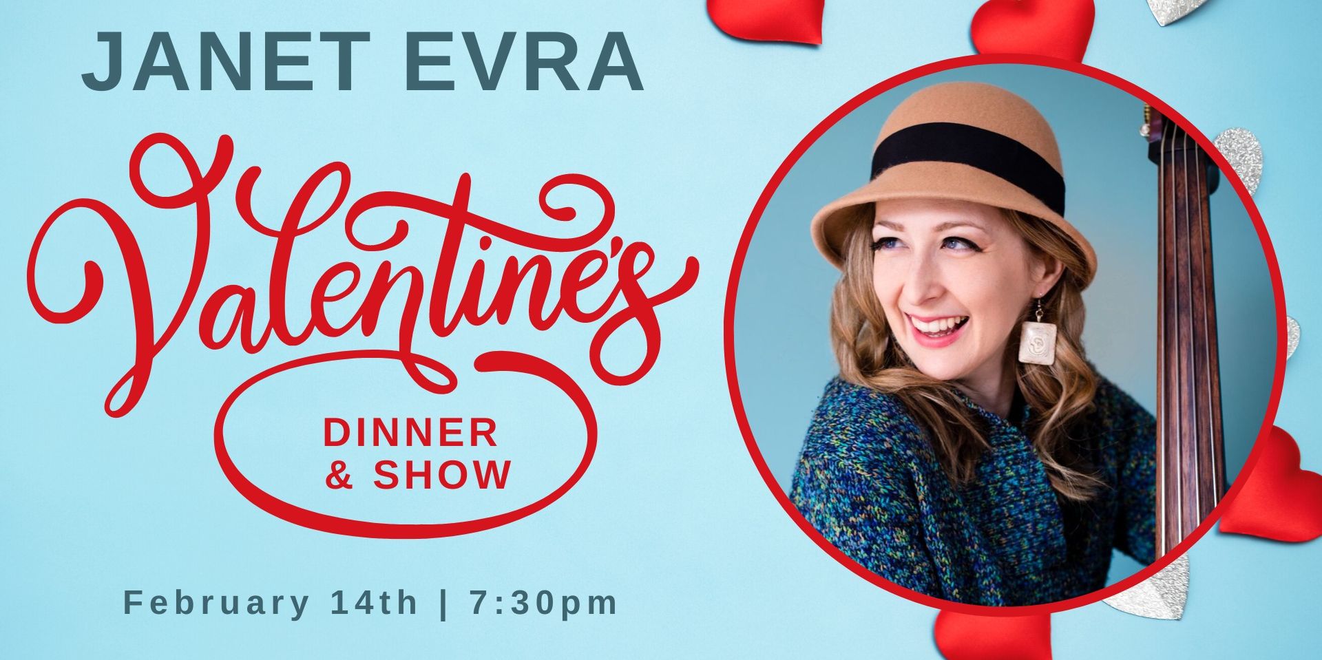 Janet Evra - Valentine's Dinner & Show promotional image