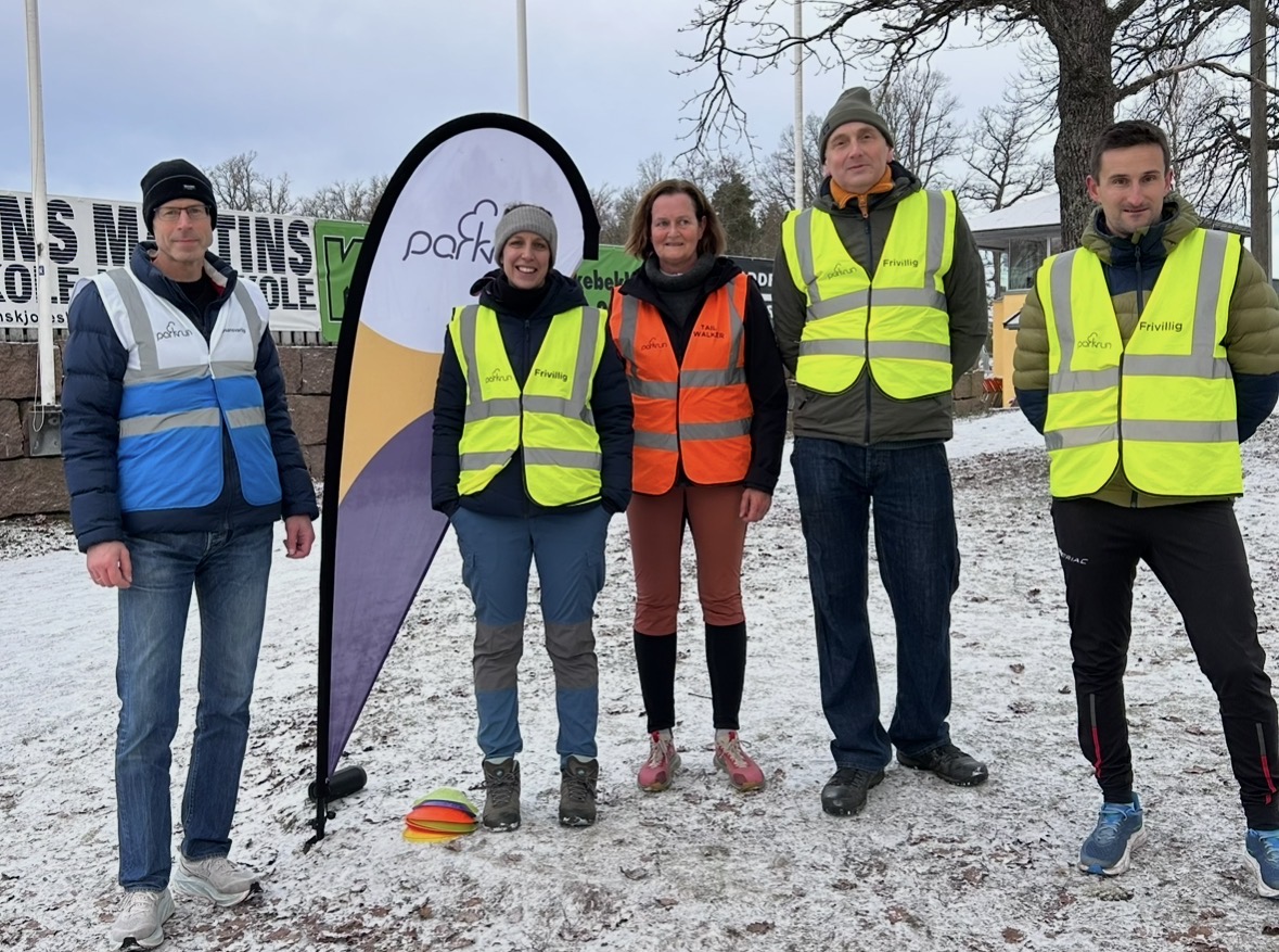 Noen av de frivillige på parkrun