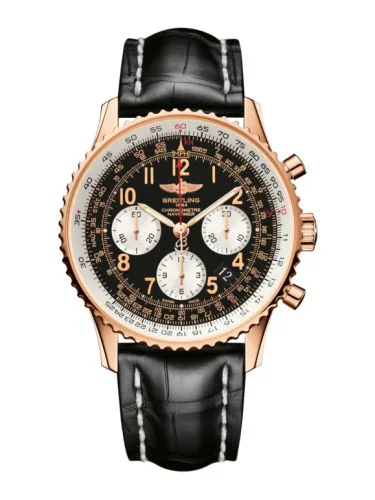Navitimer 01 43 Red Gold / Black Arabic / Croco / Pin