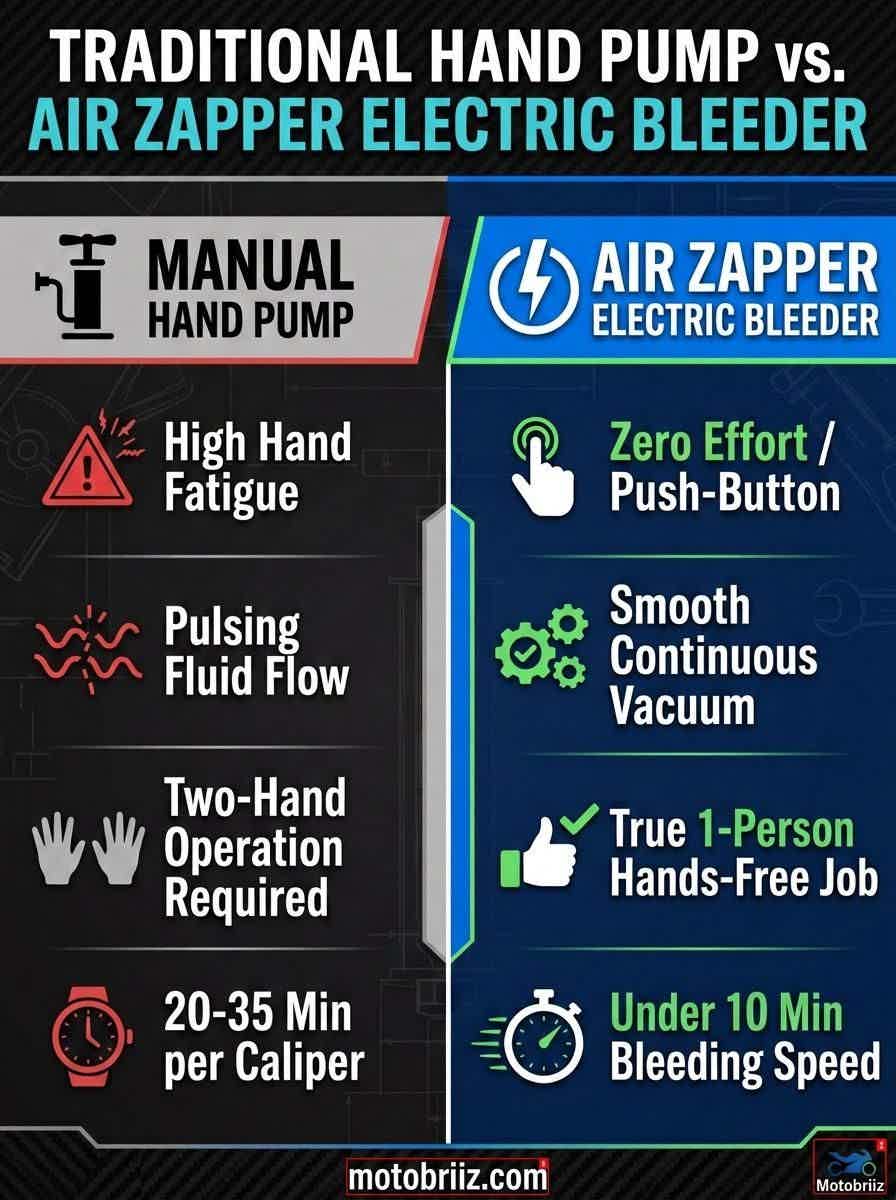 Comparison of Traditional Hand Pump Brake Bleeders vs. Electrical  Brake Bleeder Kits