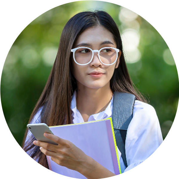Young professional with notebook and tablet.