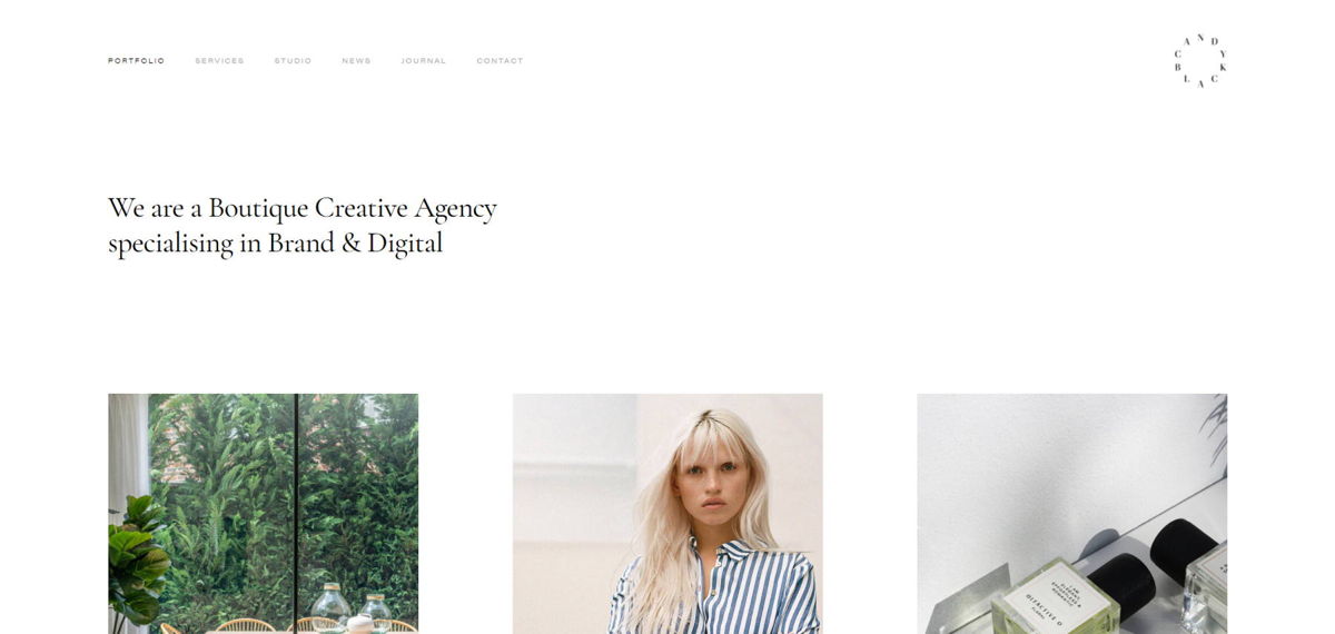 Screenshot of Candy Black, from the service websites collection.