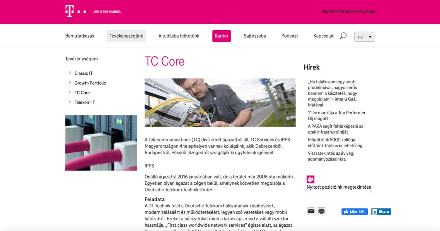 Deutsche Telekom IT Solutions product / service