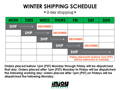 Injoy Extracts Winter Shipping Schedule