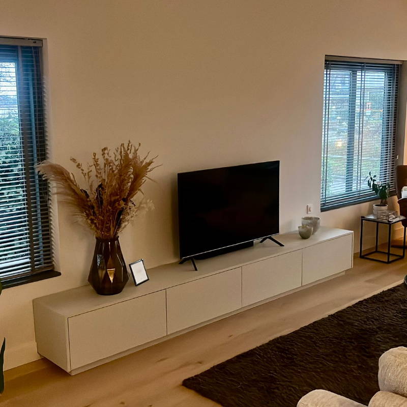 TV-meubels op maat, klantproject Houtenmeubelshop