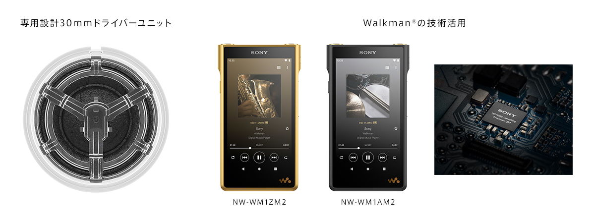 専用設計30mmドライバーユニットとWalkman（R）技術の活用が織りなす比類なき高音質