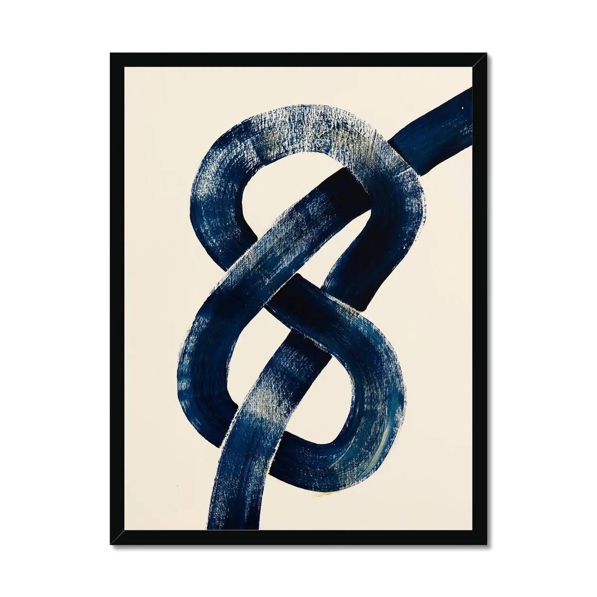 The Figure of Eight Knot is an abstract  blue line artwork  a Beach House Art bestseller