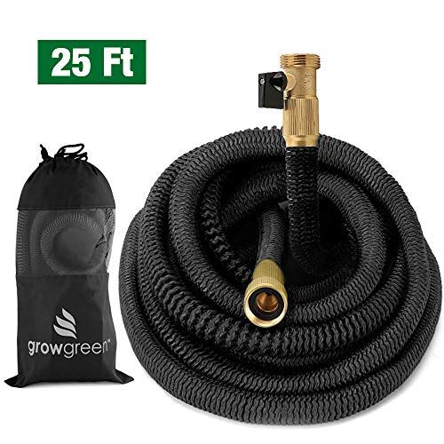 GrowGreen Heavy Duty Expandable Garden Hose vs Flexon WS100KITCN/100