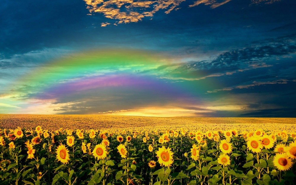 Радуга для Фотошоп - применение слоев и эффектов