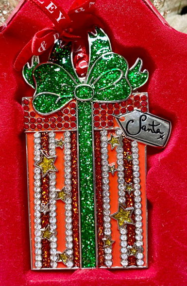 Tipperary Crystal Wrapped Present Ornament