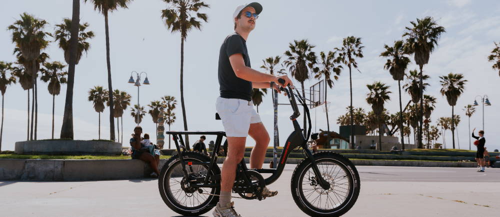 Man on RadRunner2 electric bike