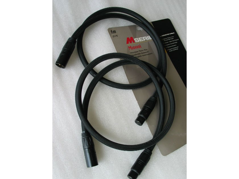Monster Cable M Series M1000i XLR Balanced interconnect cable 1M