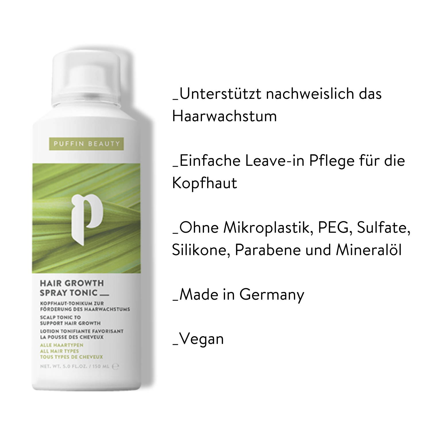 PUFFIN BEAUTY Vorteilspreis HAIR GROWTH SPRAY PUFFIN BEAUTY