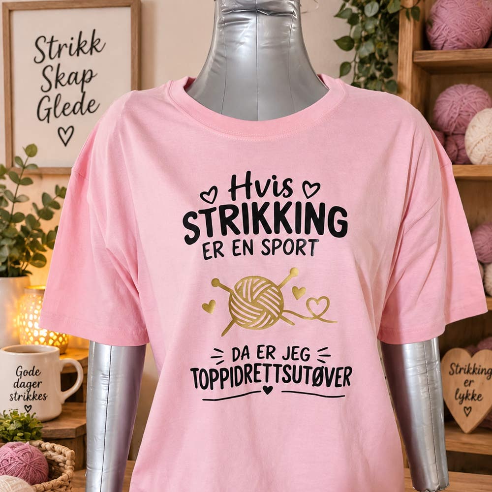 T-skjorte "Hvis strikking er en sport..."