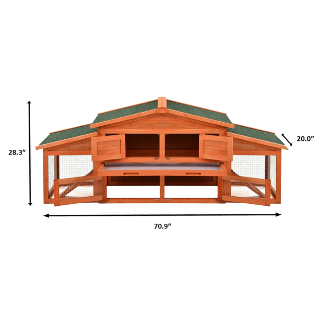 Large Portable Walk In Wooden Mobile Chicken Coop