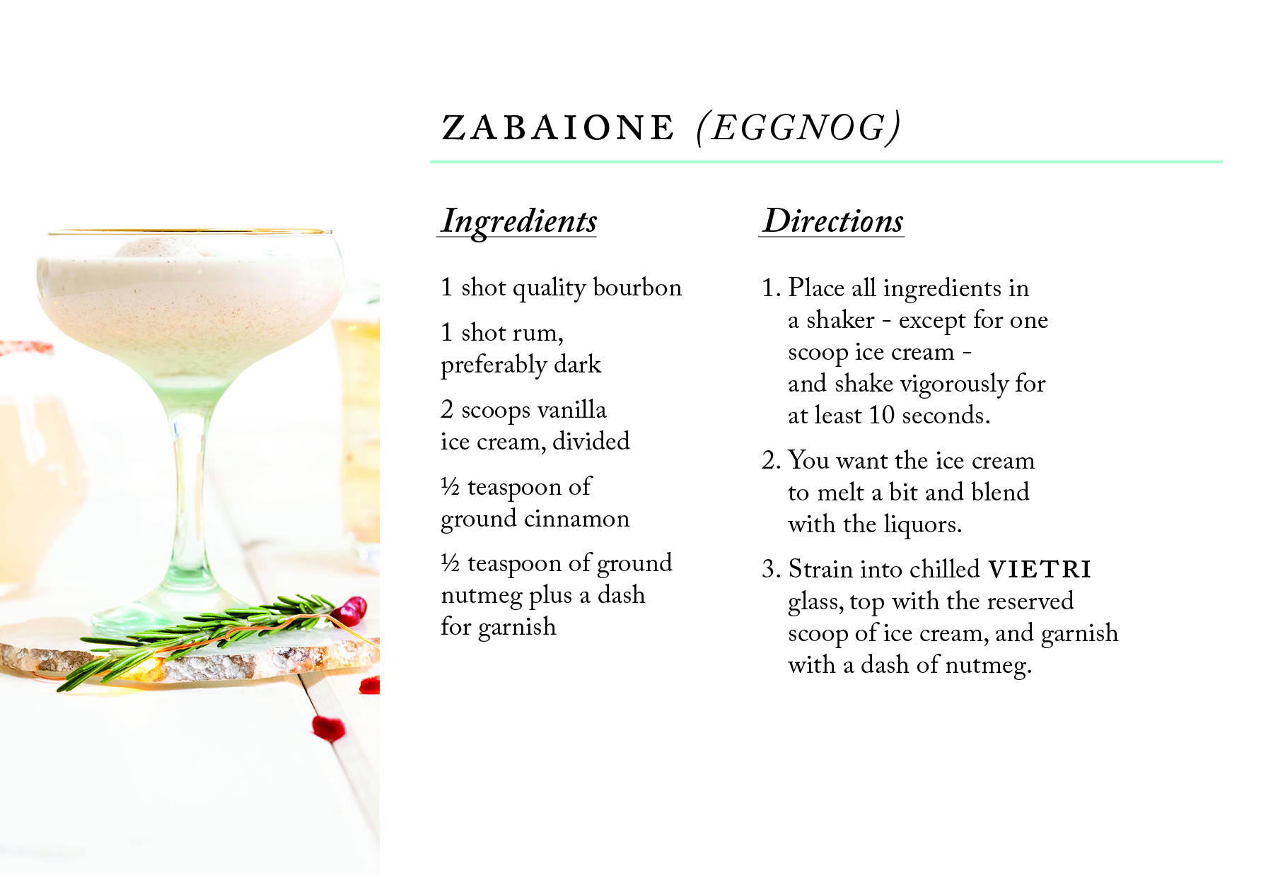 Eggnog Recipe