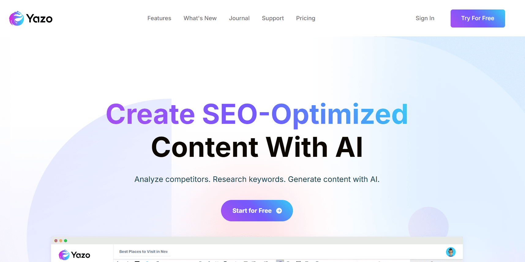 Yazo AI Content