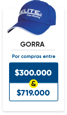Llevate una gorrra por comrpras entre 300.000 y 719.000