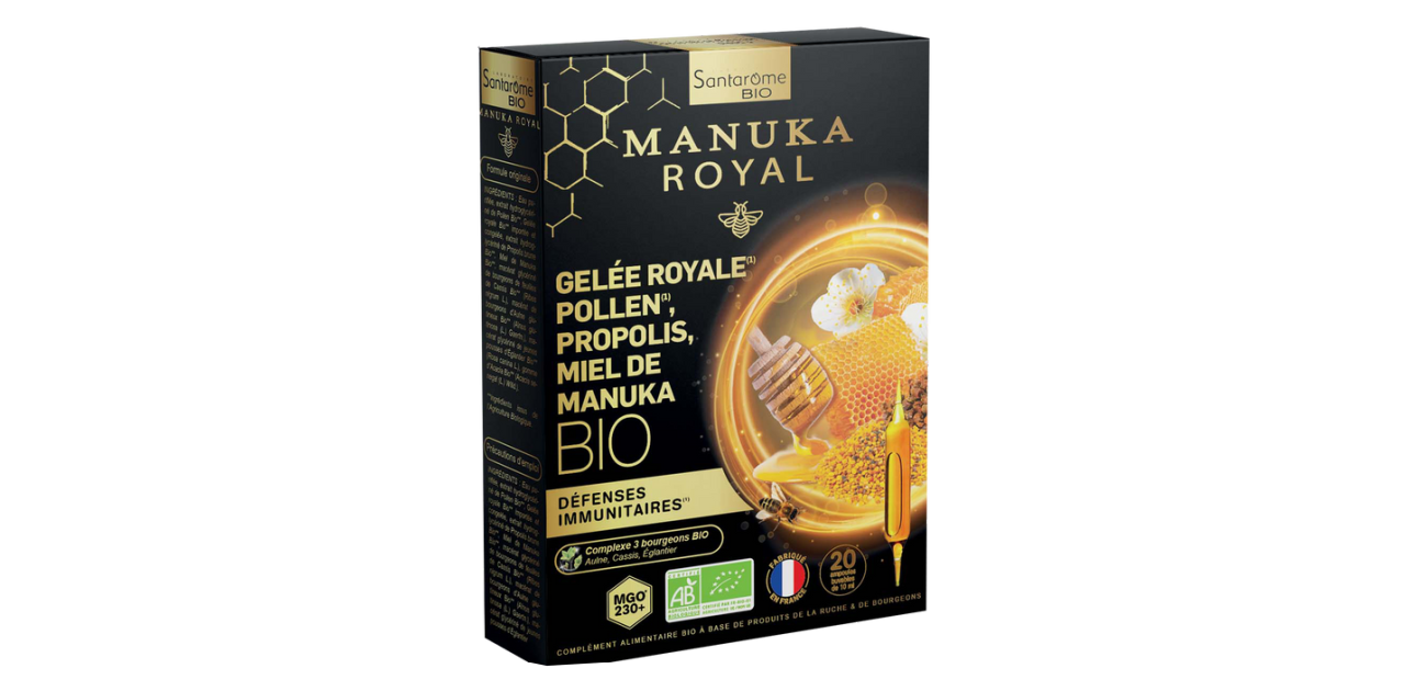Santarome spray mal de gorge au miel de Manuka bio