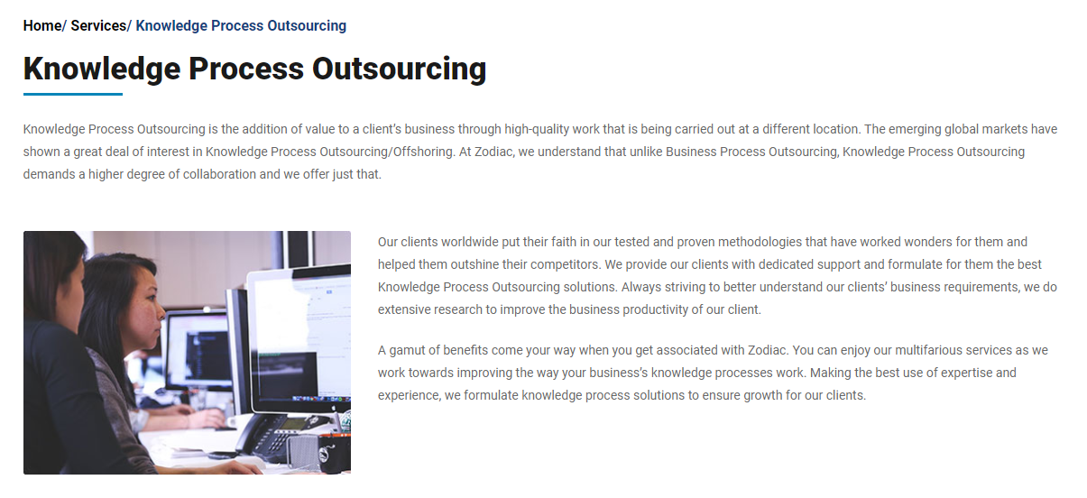 Zodiac Solutions product / service