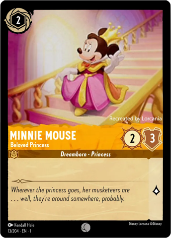 Minnie Mouse card from Disney's Lorcana: The First Chapter.