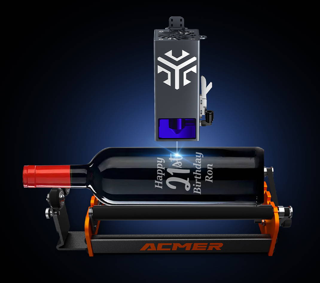 2024 best laser engraving machine-P2 33w-M2 Rotary 360 Roller
