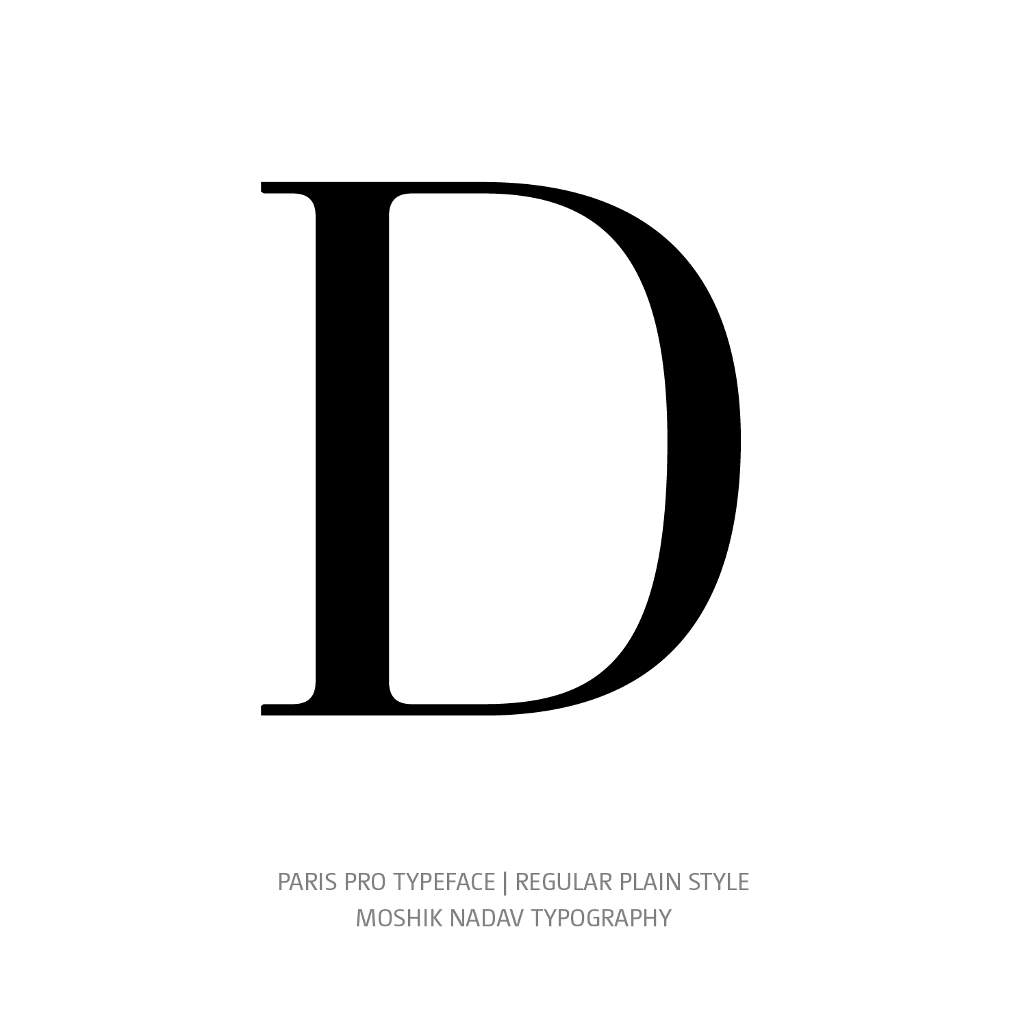 Paris Pro Typeface Regular Plain D