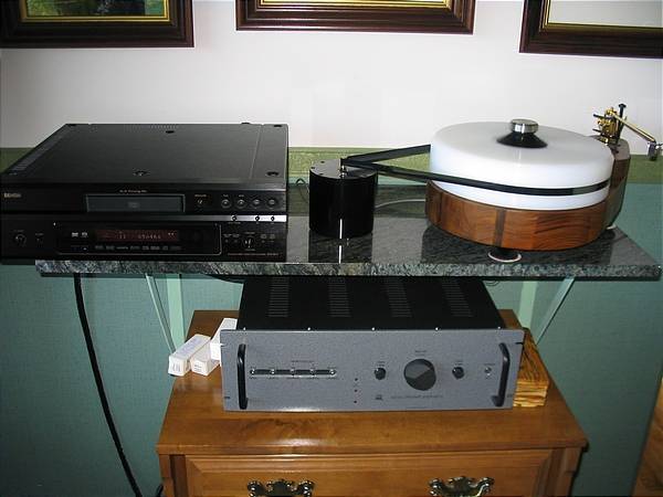 pre-amp. turntable, SACD player