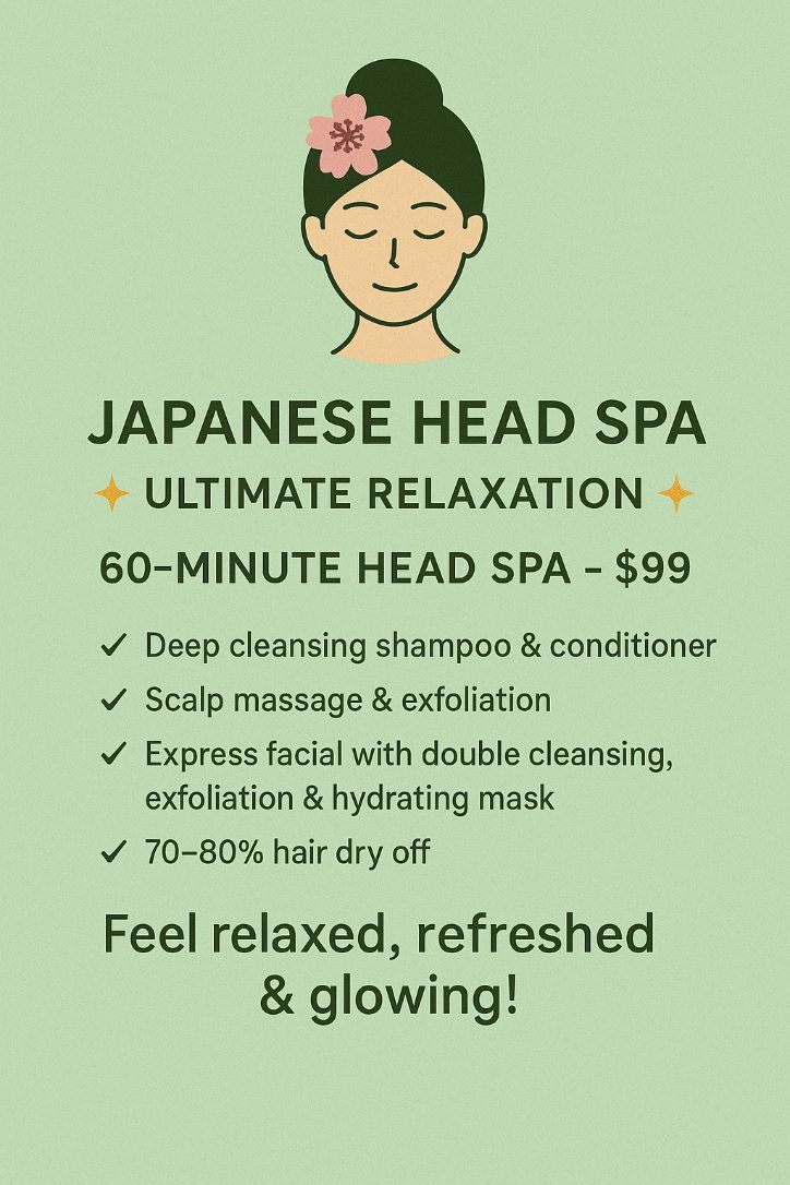 Japanese Head Spa – Ultimate Relaxation - 60 minutes - Image 2