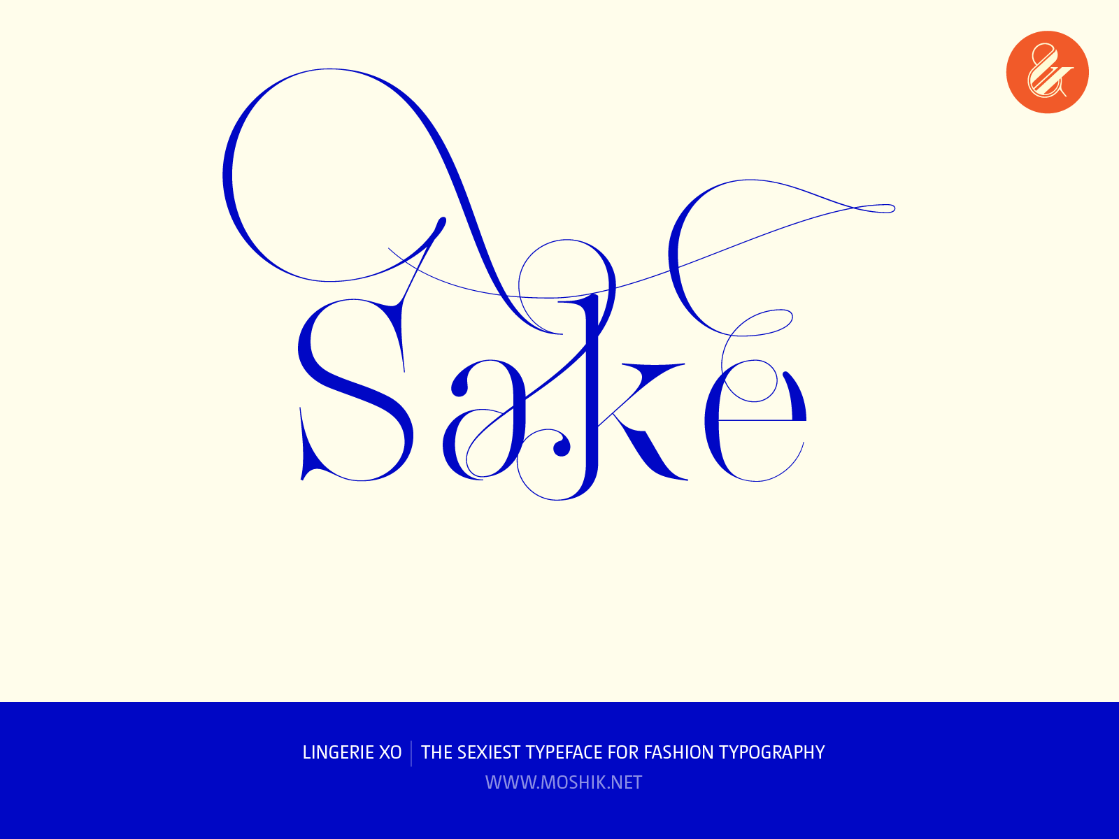 Sake logo, Lingerie XO Typeface, fashion fonts, best fonts 2021, best fonts for logos, sexy fonts, sexy logos, Vogue fonts, Moshik Nadav, Fashion magazine fonts, Must have fonts