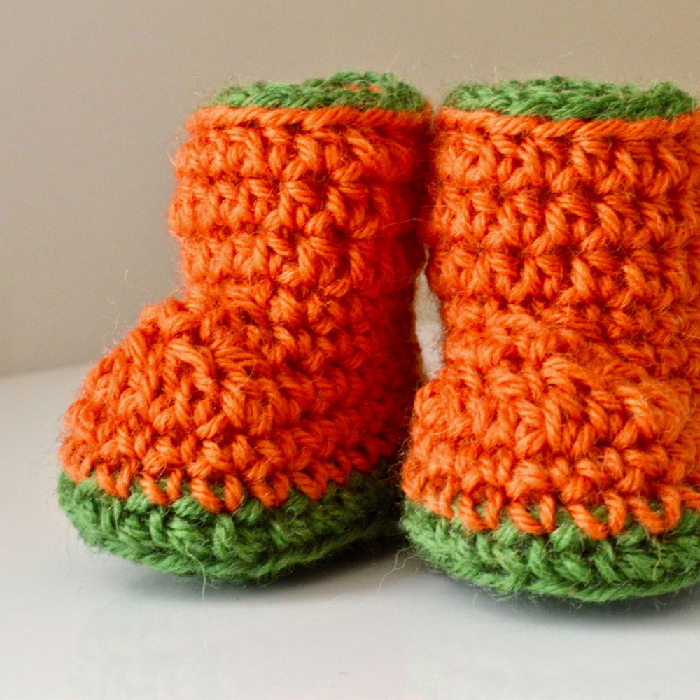 Citrus No Sew Baby Booties