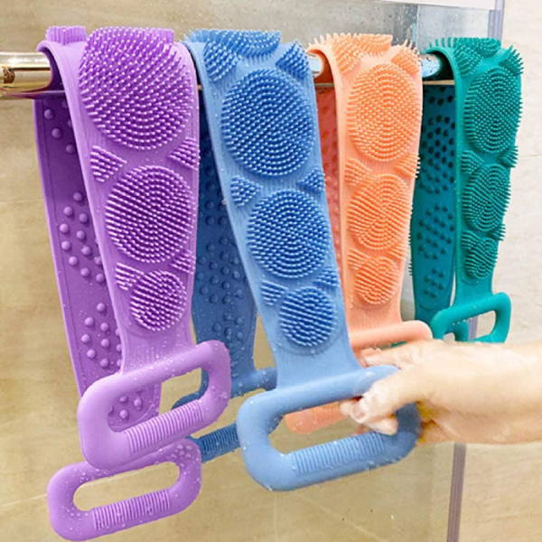 Two-Sided Silicone Back Scrubber Set