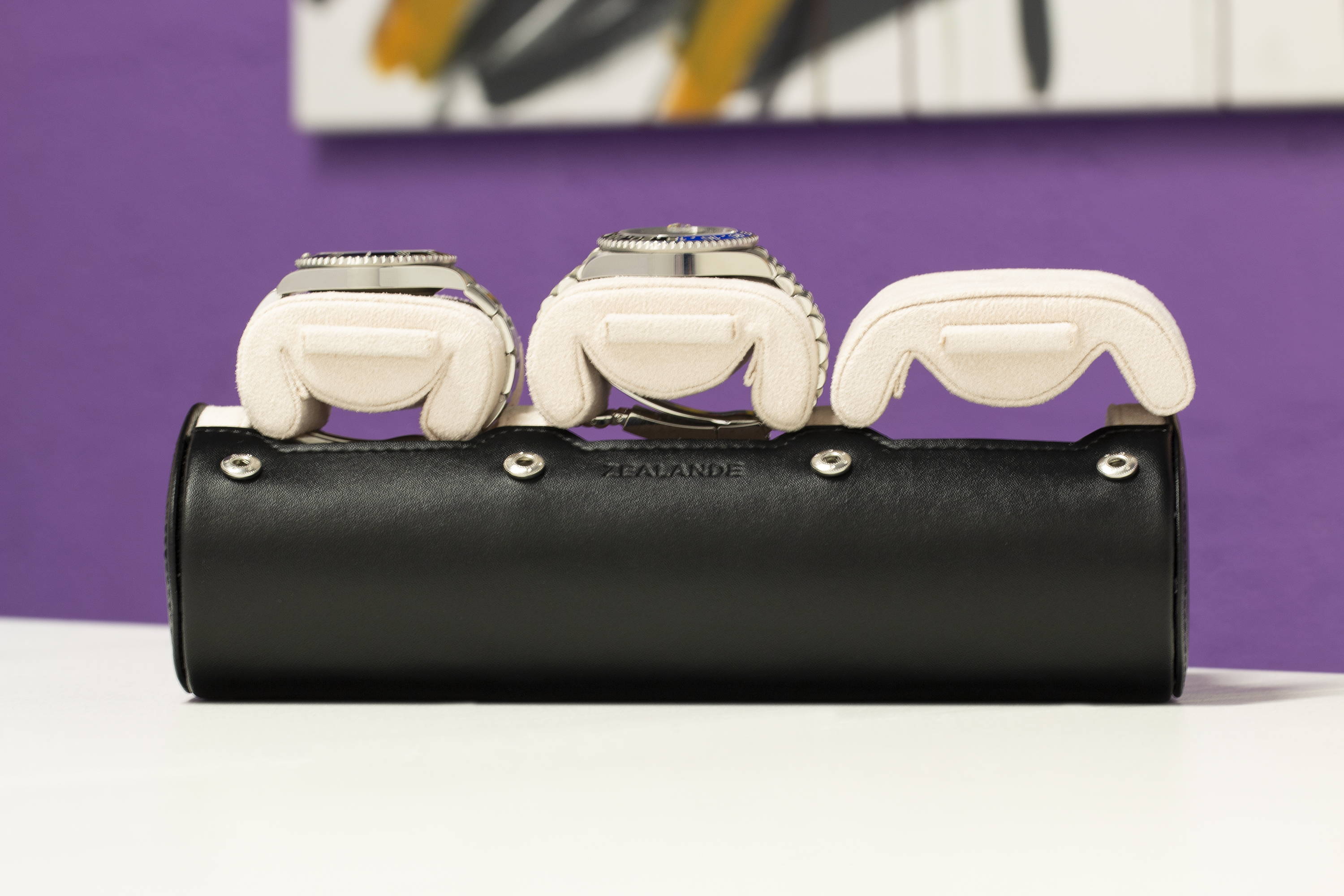 Perfects pillows for Blue Leather Watch Roll