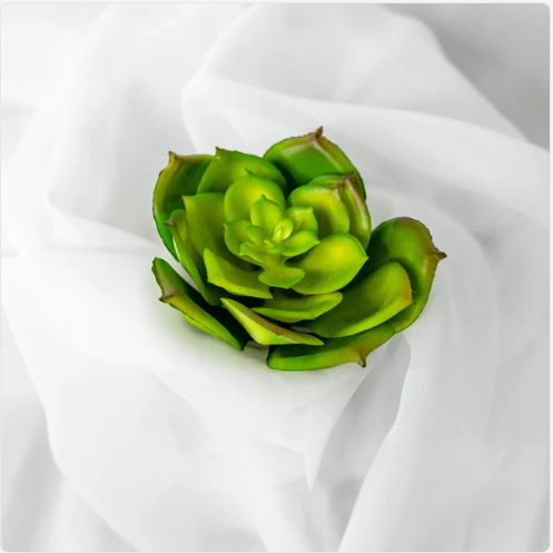 Apple Lotus Succulent (6 Pack) - Realistic Artificial Flowers and Greenery - Image 3