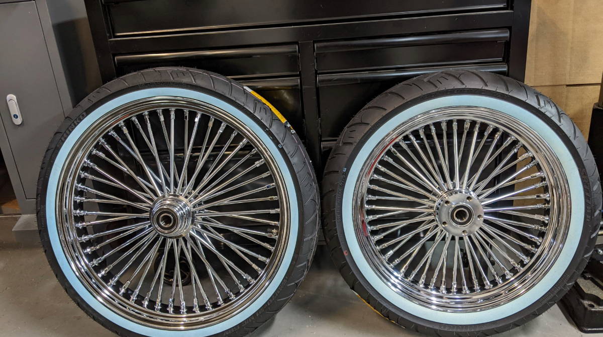 Havoc Motorcycles Chrome King Spoke Wheels