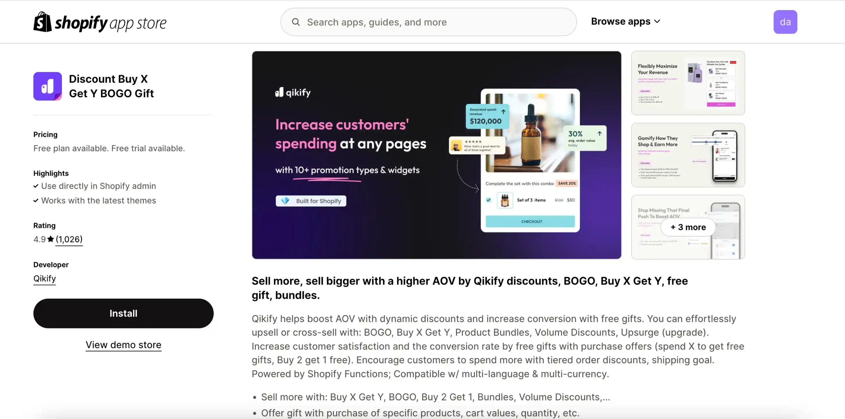 Qikify discount buy x get y bogo gift