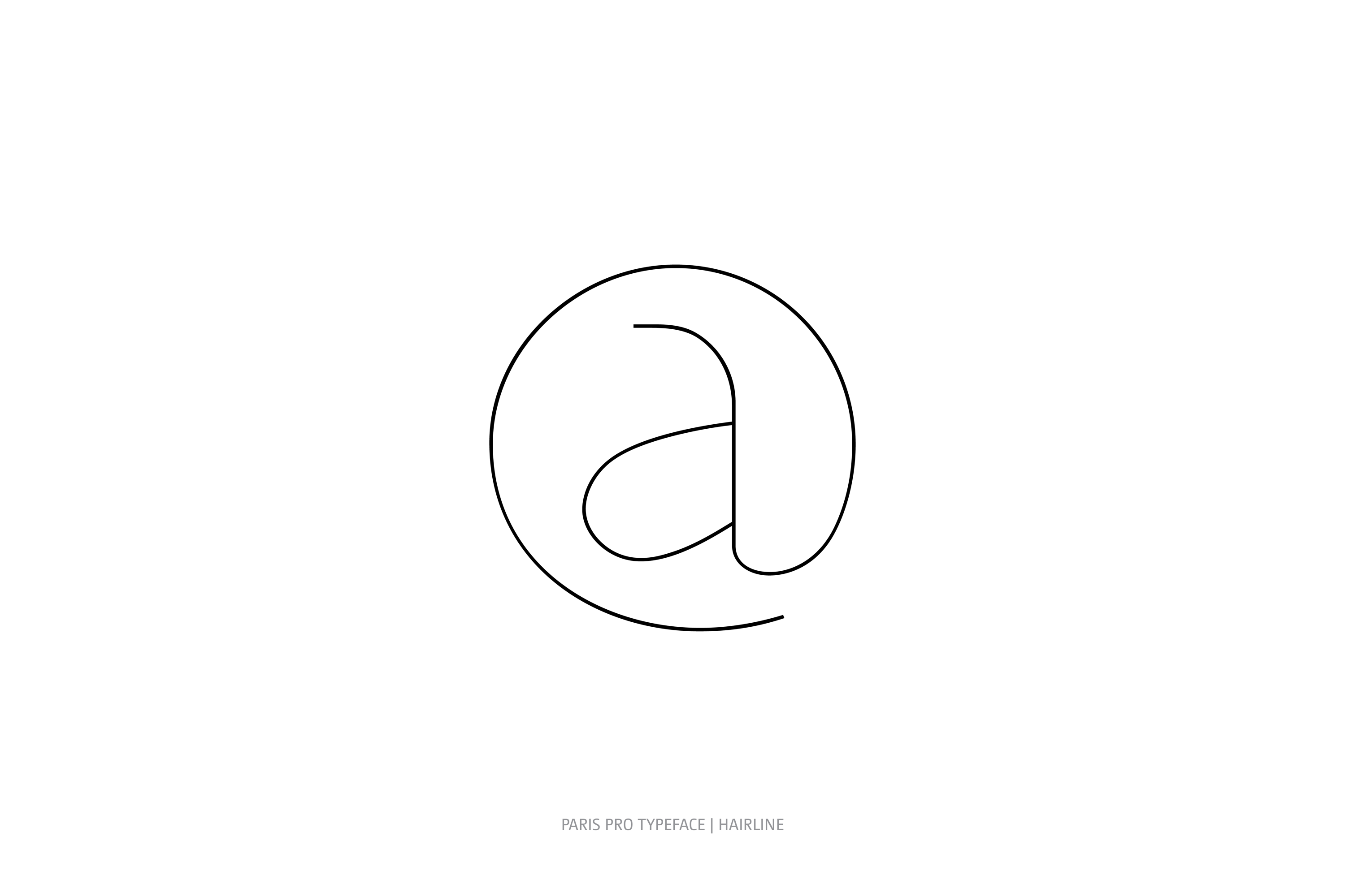 Paris Pro Typeface Hairline Style @