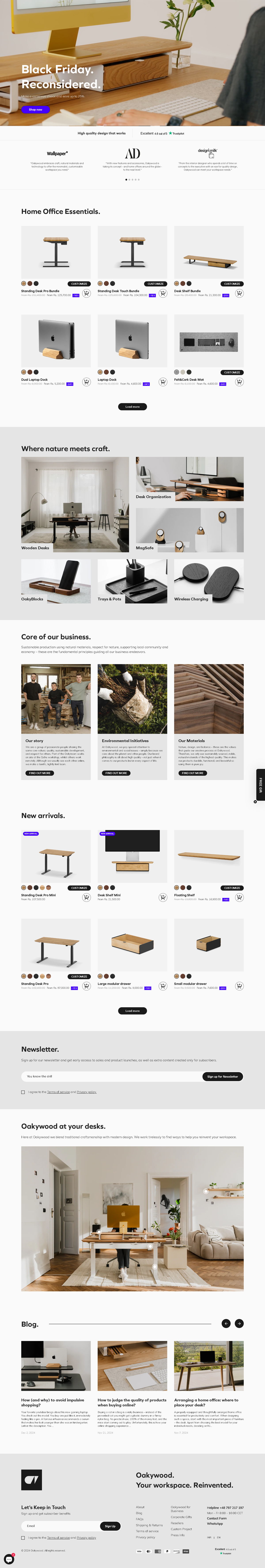 Screenshot of Oakywood, from the product page examples collection.