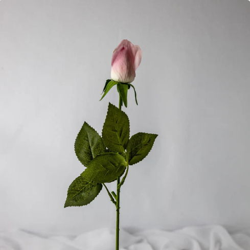 Pink Ice Real Touch Rose Bud - Realistic Artificial Flowers - Image 3