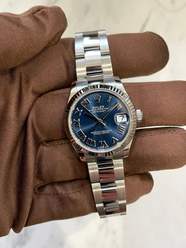 Rolex Datejust 31 Blue Dial Roman Numerals Oyster Bracelet