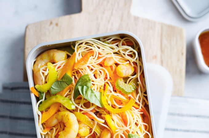 Vermicelles froids aux crevettes