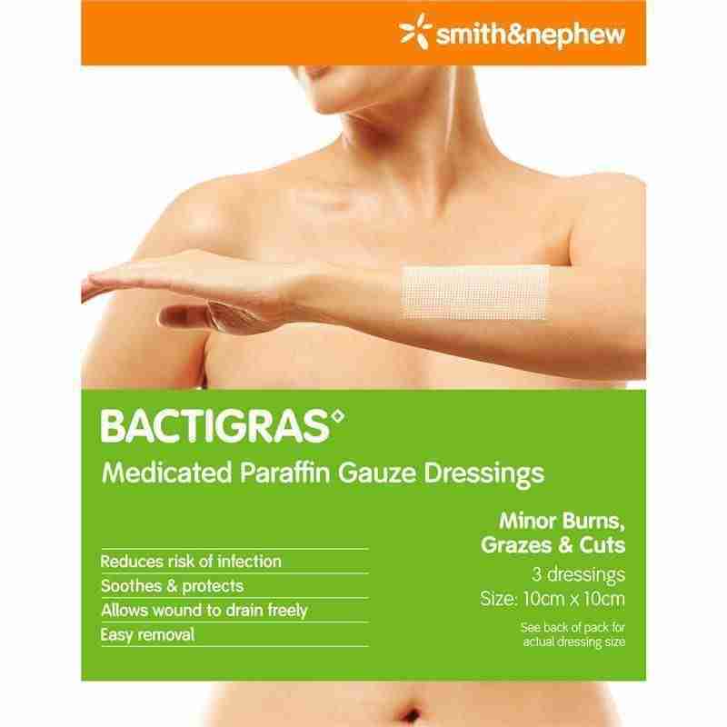 Bactigras10cmx10cm Pk 3